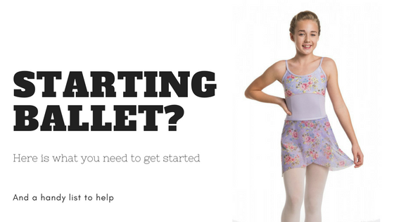 Starting Ballet? Here's a helpful list to get your started